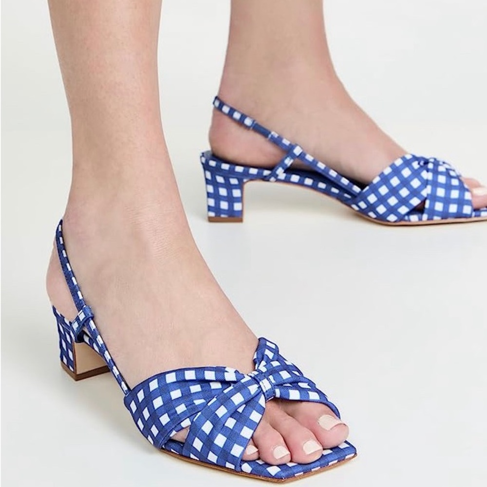 Caroline Constas Gingham Sandals